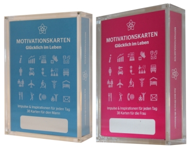 Motivationskarten Edition II für Frau und Mann in Acrylbox
