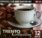 Preview: Espresso cup set 12part white-corrugated 80ml (6 cups - 6 coasters) in transp. Gift wrapping