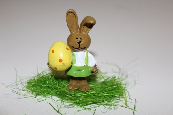 rabbit figure with yellow egg