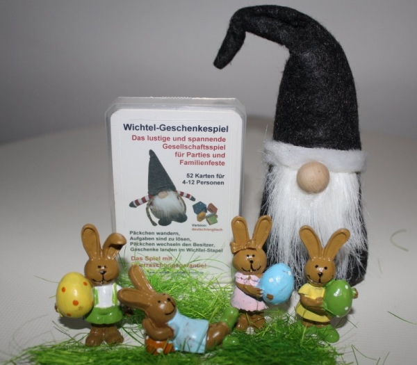 troll set for easter with game and rabbits