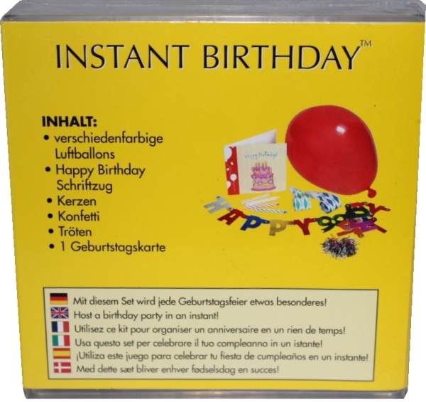Instant birthday set
