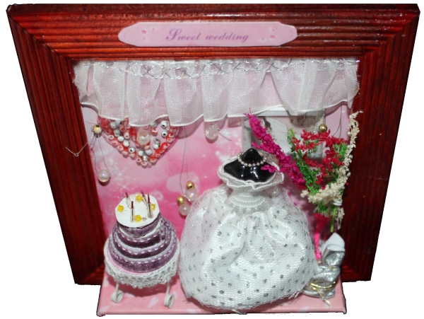 Wedding gift: 3D wall painting "Sweet Wedding" as a DEKO creative set (kit set)