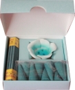 10er Duft-Set Incense als Geschenkidee mit Räucherstäbchenhalter und versch. Räuchermitteln (Duft Jasmin oder Ocean)